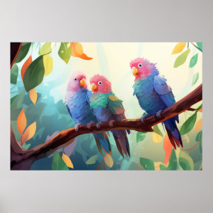 Affiche Parrot Oiseau Animal Jungle Nature Sauvage