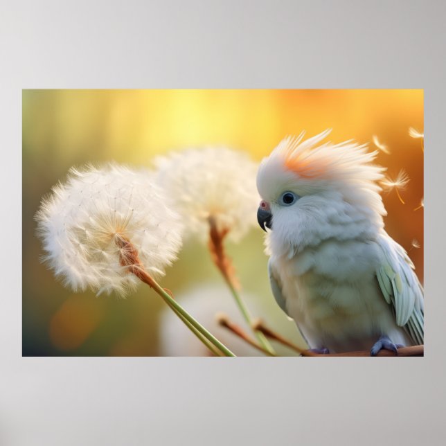 Affiche Parrot Oiseau sauvage Animal Tranquille Paix (Devant)