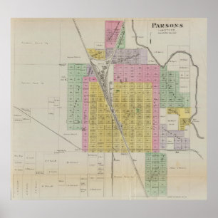 Affiche Parsons, comté de Labette, Kansas