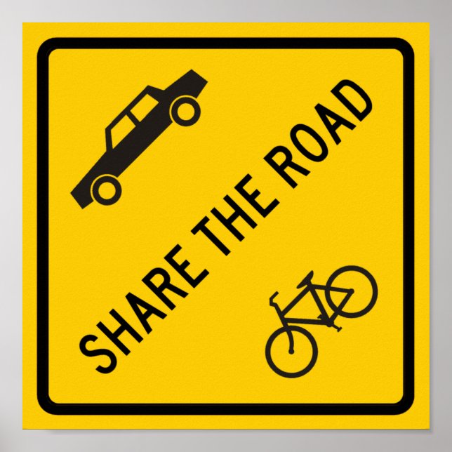 Affiche Partager le panneau routier (Devant)