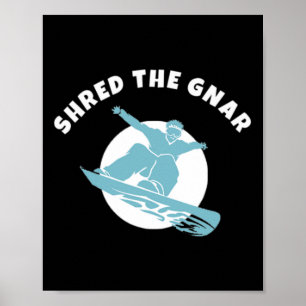Affiche Partager Le Snowboard Gnar