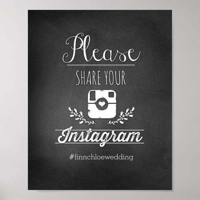 Affiche Partagez votre Instagram 8x10 (Devant)