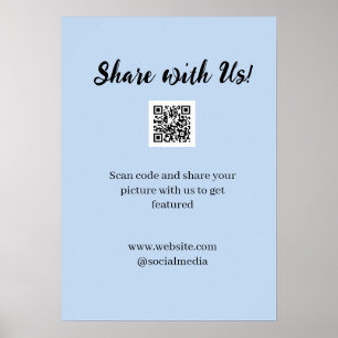 Affiche Partagez votre photo scannez le code QR ajoutez un