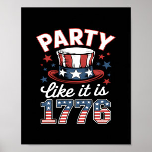 Affiche Parti Comme C'Est 1776 4 juillet L'Amérique Indépe