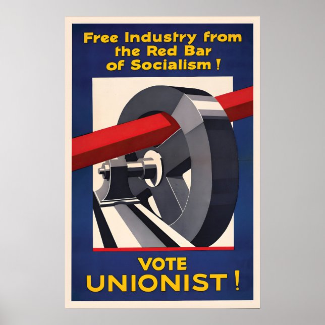 Affiche Parti conservateur britannique Free Indust (Devant)