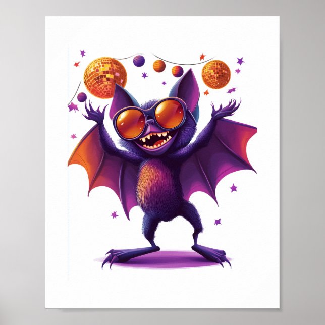 Affiche Parti de la chauve-souris d'Halloween (Devant)