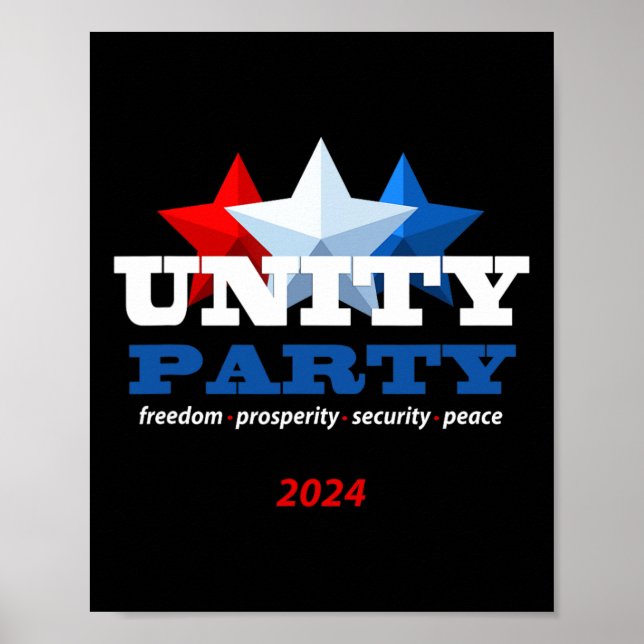 Affiche Parti de l'unité 2024 Président Trump  (Devant)