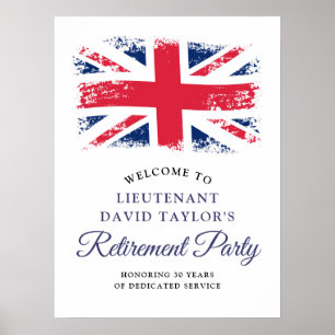 Affiche Parti de retraite patriotique britannique du drape