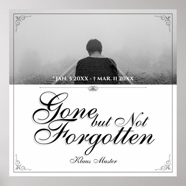 Affiche Parti mais jamais oublié - Classique (Devant)