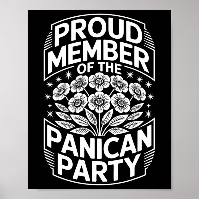 Affiche Parti panique anti Trump floral  (Devant)