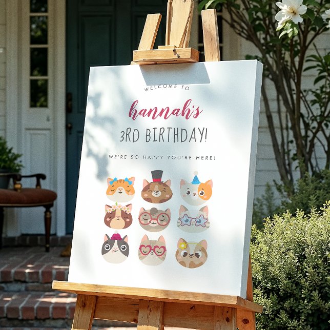 Affiche Parti Purr-fect Chat fête d'anniversaire (Créateur téléchargé)