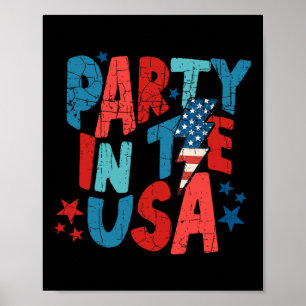 Affiche Parti Rose Aux Etats-Unis 4 juillet Chemise Maman