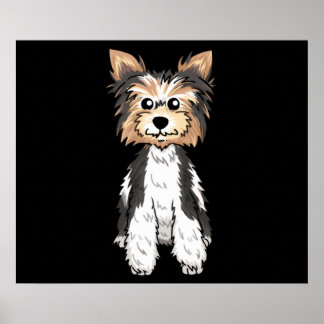 Affiche Parti Yorkie Cute Art