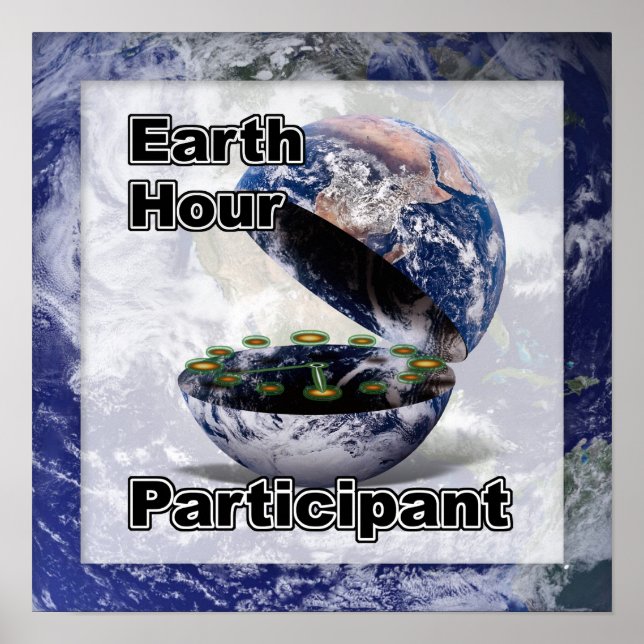 Affiche Participant à l'Heure pour la Terre (Devant)