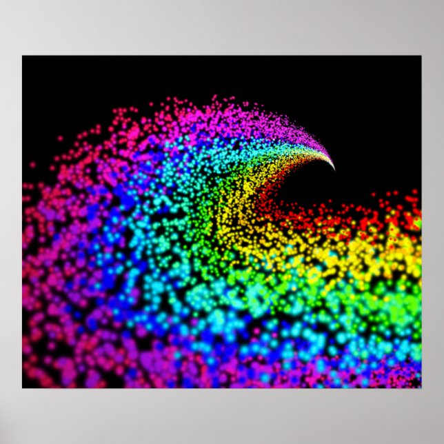 Affiche Particules colorées (Devant)