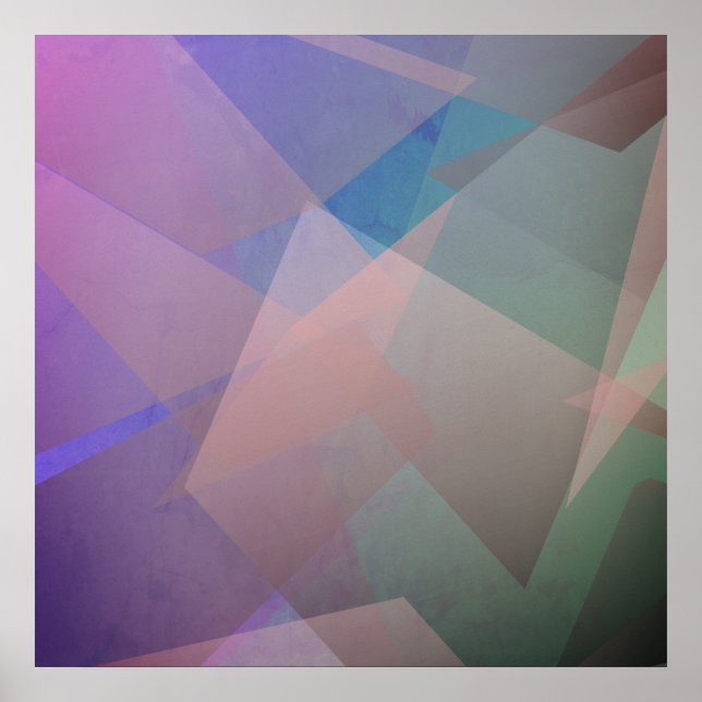 Affiche Particules volantes Abstraites | Formes géométriqu (Devant)