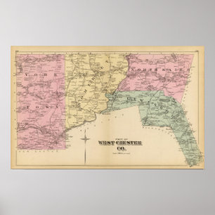 Affiche Partie du comté de West Chester, New York