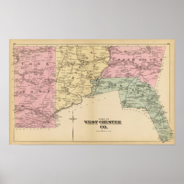 Affiche Partie du comté de West Chester, New York (Devant)