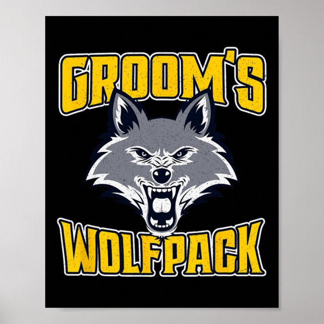 Affiche Partie Mariage de Wolfpack de la Groom de Bachelor (Devant)