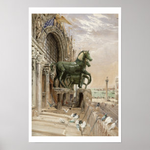 Affiche Partie supérieure de la façade de l'église de S