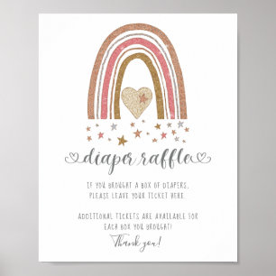 Affiche Parties scintillant arc-en-ciel moderne Stars Girl