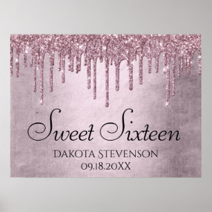 Affiche Parties scintillant de la fille en chute libre   D