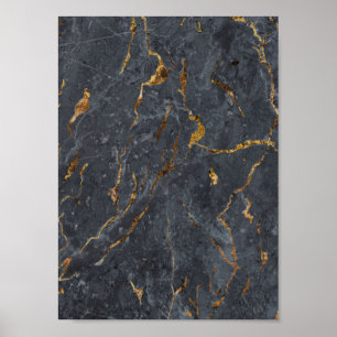 Affiche Parties scintillant de marbre géométrique