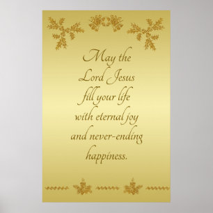 Affiche Parties scintillant d'or Joyeux Noël, Père Noël en