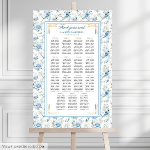 Affiche Parties scintillant en or bleu clair Boho romantiq