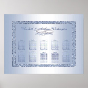 Affiche Parties scintillant périphérique et anneaux Mariag