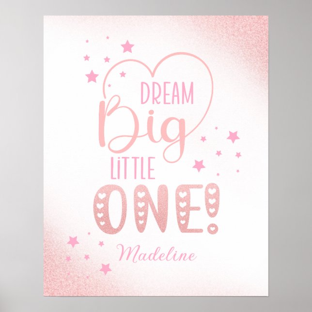 Affiche Parties scintillant rose Starry Dream Big Little O (Devant)
