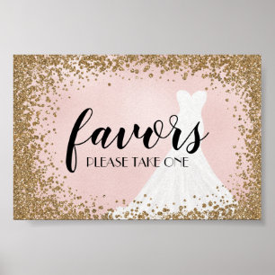 Affiche Parties scintillant rougissante robe de mariée Fêt