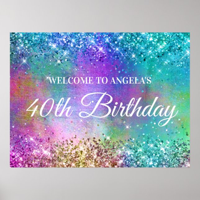 Affiche Parties scintillant Sparkly Mermaid Foil 40e anniv (Devant)