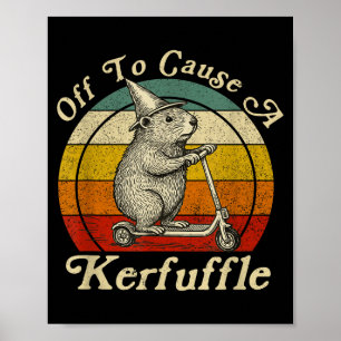 Affiche Partir pour causer une agitation drôle de marmotte