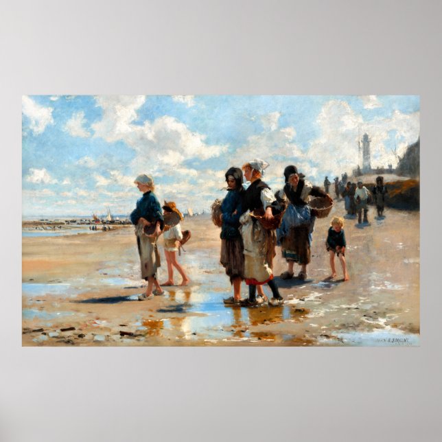 Affiche Partir pour la pêche de John Singer Sargent (Devant)