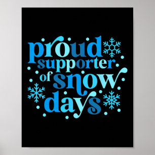 Affiche Partisan Fier de Journées de Neige Noël Professeur