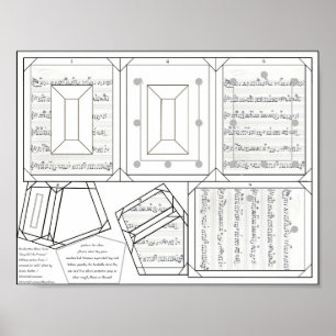 Affiche Partition Ornement du cadre musical Imprimable 2x3