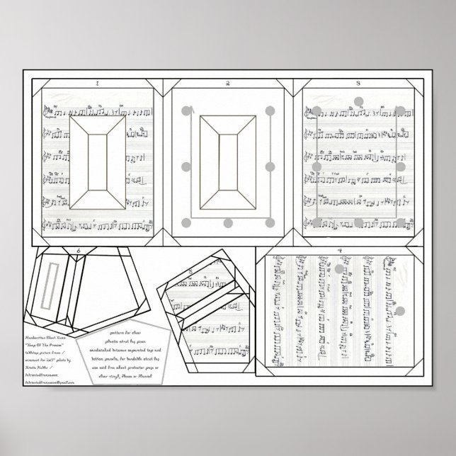Affiche Partition Ornement du cadre musical Imprimable 2x3 (Devant)