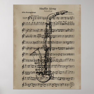 Affiche Partition saxophone
