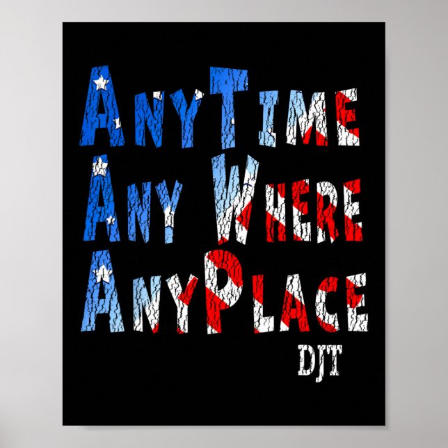 Affiche Partout Donald Trump 2024 Citation 1 (Devant)