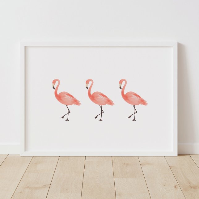 Affiche Parure de chambre tropicale flamant rose (Créateur téléchargé)