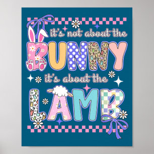 Affiche Pas à propos du lapin chrétien jésus agneau bible