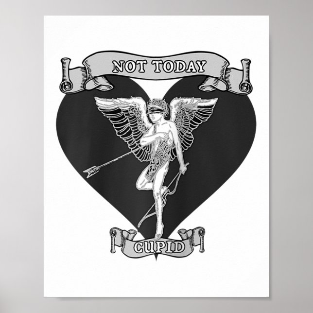 Affiche Pas Aujourd'Hui Croustillant Flèche Tatouage Style (Devant)