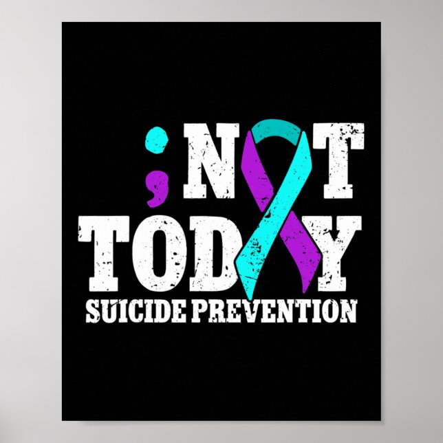 Affiche Pas aujourd'hui Prévention du suicide Sensibilisat (Devant)