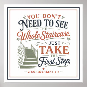 Affiche Pas besoin de voir tout l'escalier, juste la premi