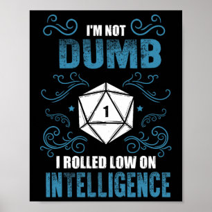 Affiche Pas Bête - Joueur de Rpg à Faible Intelligence sur