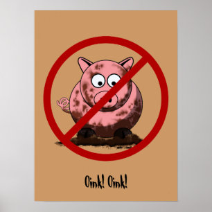 Affiche Pas d'affiche de cochons sales