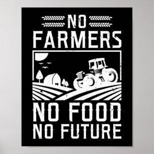 Affiche Pas d'agriculteurs Pas de nourriture Pas de futur