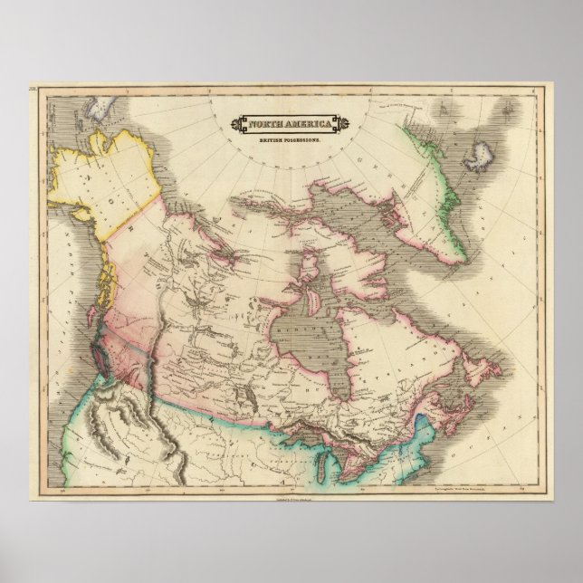 Affiche Pas d'Amérique possessions britanniques (Devant)