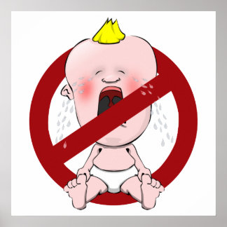 AFFICHE PAS DE BÉBÉS EN PLEIN AIR